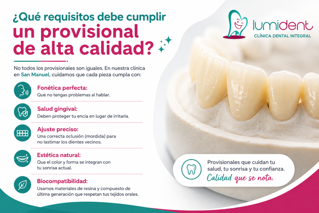 Requisitos que debe cumplir un diente provisional de alta calidad Requisitos que debe cumplir un diente provisional de alta calidad